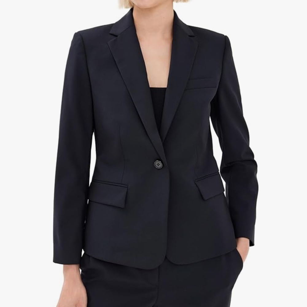 Theory Slim Fit One Button Blazer